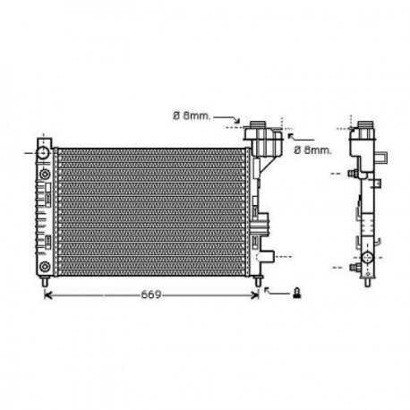Radiateur refroidissement du moteur Mercedes Classe A W168 97-00 Mercedes Classe A W168 97-00