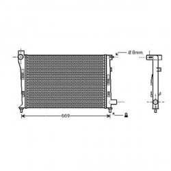 Radiateur refroidissement du moteur Mercedes Classe A W168 97-00