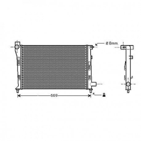 Radiateur refroidissement du moteur Mercedes Classe A W168 97-00