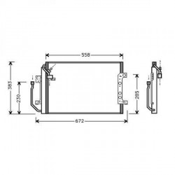  Condenseur DB W168. jusqu'à  nÂ° de chassis 440694 