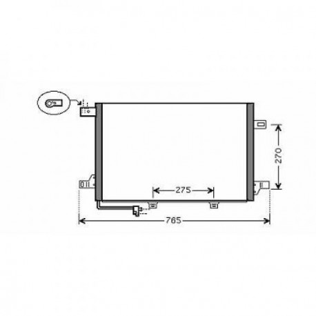 Condenseur climatisation Mercedes Classe A W169 04-08 Mercedes Classe A W169 apres 2008
