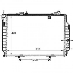  Radiateur Eau DB W202. C 250 TD. M/A.+/-AC 