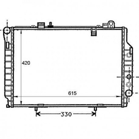  Radiateur Eau DB W202. C 250 TD. M/A.+/-AC 