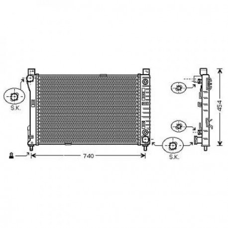 Radiateur refroidissement du moteur Mercedes Classe C W203 00-04 180-320