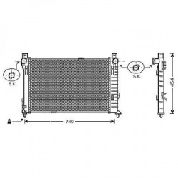 Radiateur refroidissement du moteur Mercedes Classe C W203 04-06 180-320 Mercedes Classe C W203 04-06 180-320