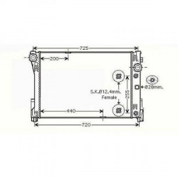Radiateur refroidissement du moteur Mercedes Classe C W204 apres 2007