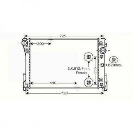 Radiateur refroidissement du moteur Mercedes Classe C W204 apres 2007