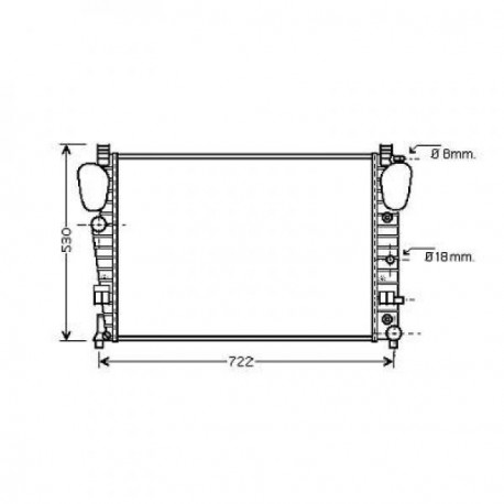  Radiateur Eau W220. S430/500/580/600.A.+/-AC 