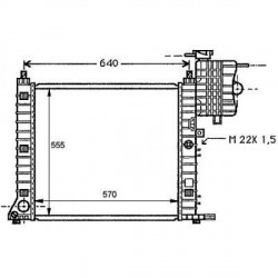 Radiateur refroidissement du moteur Mercedes Vito VAN/V-Class 96-03