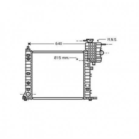 Radiateur refroidissement du moteur Mercedes Vito VAN/V-Class 96-03
