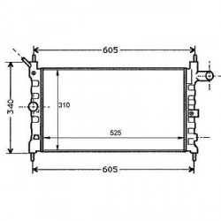 Radiateur refroidissement du moteur Opel Astra F 91-97