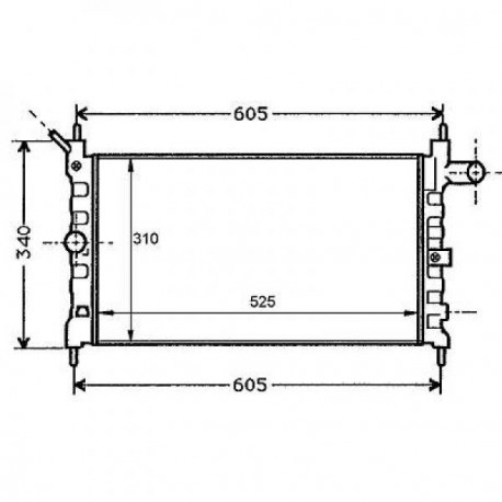 Radiateur refroidissement du moteur Opel Astra F 91-97