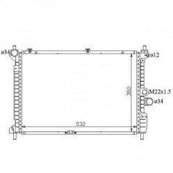 Radiateur refroidissement du moteur Opel Astra F 91-97
