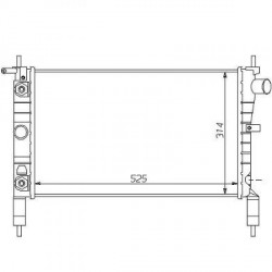 Radiateur refroidissement du moteur Opel Vectra 92-95