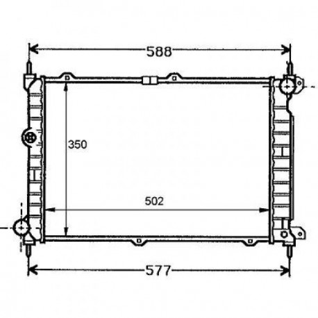 Radiateur refroidissement du moteur Opel Astra F 91-97