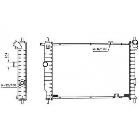Radiateur refroidissement du moteur Opel Astra F 91-97
