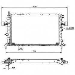 Radiateur refroidissement du moteur Opel Astra G 97-04