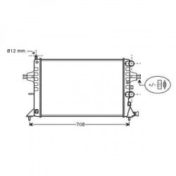 Radiateur refroidissement du moteur Opel Zafira 99-05