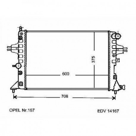 Radiateur refroidissement du moteur Opel Astra Coupe apres 2000 Opel Astra G 97-04
