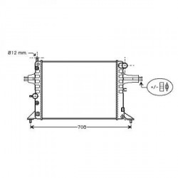 Radiateur refroidissement du moteur Opel Zafira 99-05