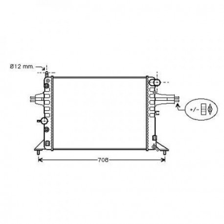 Radiateur refroidissement du moteur Opel Zafira 99-05
