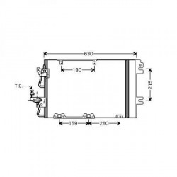 Condenseur climatisation Opel Astra H apres 2004 Opel Zafira apres 2005