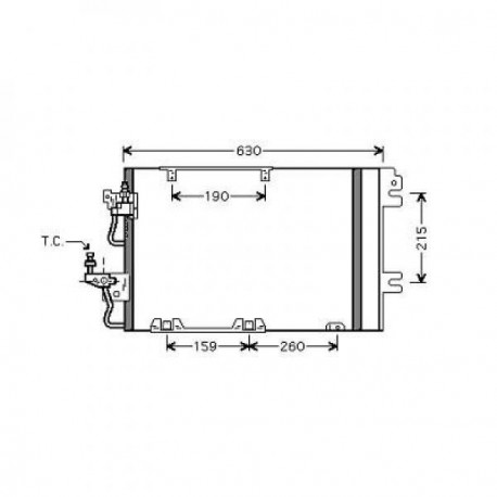 Condenseur climatisation Opel Astra H apres 2004 Opel Zafira apres 2005