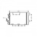 Condenseur climatisation Opel Astra H apres 2004 Opel Zafira apres 2005