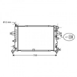 Radiateur refroidissement du moteur Opel Astra H apres 2004