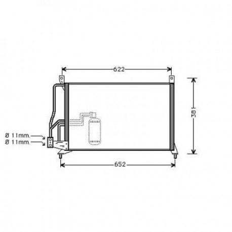 Condenseur climatisation Opel Calibra 90-97 Opel Vectra 92-95