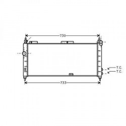 Radiateur refroidissement du moteur Opel Corsa B 93-00