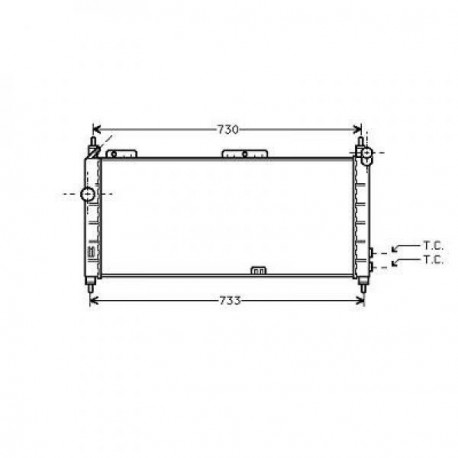 Radiateur refroidissement du moteur Opel Corsa B 93-00