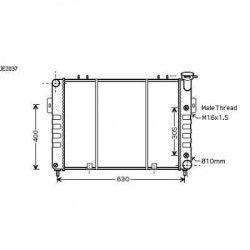 Radiateur refroidissement du moteur Chrysler Grand Cherokee 93-99