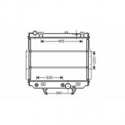  Radiateur GRAND CHEROKEE II. 3.1 TD. 3125cc. +/- AC. 