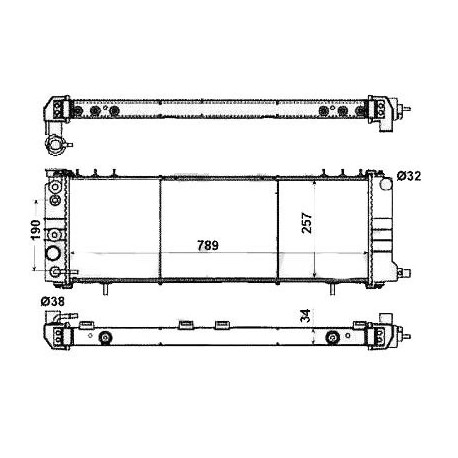 Radiateur refroidissement du moteur Chrysler Jeep Cherokee 84-96