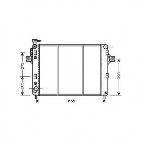  Radiateur GRAND CHEROKEE II. 4.0i. 3960cc. +/- AC. 
