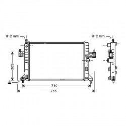 Radiateur refroidissement du moteur Opel Corsa C 00-03
