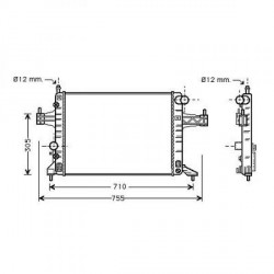 Radiateur refroidissement du moteur Opel Corsa C 03-06