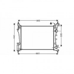 Radiateur refroidissement du moteur Opel Corsa D apres 2006 (3 / 5 portes)