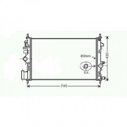 Radiateur refroidissement du moteur Opel Insignia apres 2008