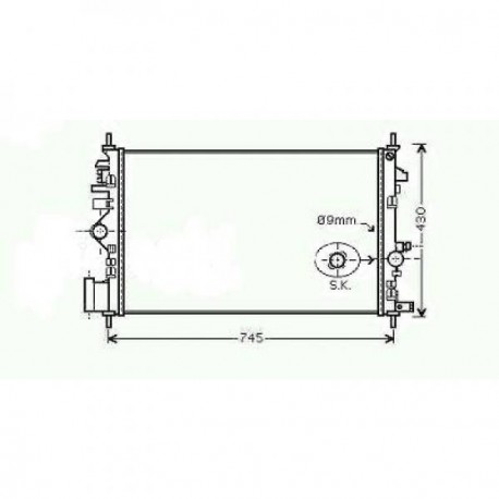 Radiateur refroidissement du moteur Opel Insignia apres 2008