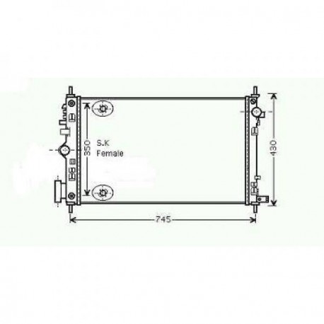 Radiateur refroidissement du moteur Opel Insignia apres 2008