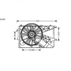 Ventilateur refroidissement du moteur Opel Meriva apres 2006