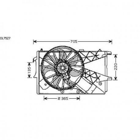 Ventilateur refroidissement du moteur Opel Meriva apres 2006 Opel Meriva apres 2006