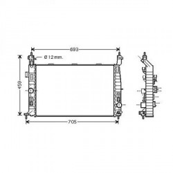Radiateur refroidissement du moteur Opel Meriva apres 2006