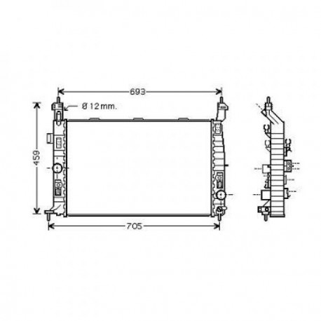 Radiateur refroidissement du moteur Opel Meriva apres 2006