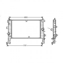 Radiateur refroidissement du moteur Opel Meriva apres 2006 Opel Meriva apres 2006
