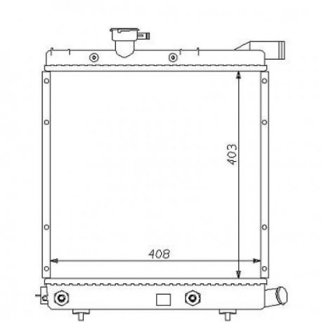 Radiateur refroidissement du moteur Chrysler Voyager 91-95