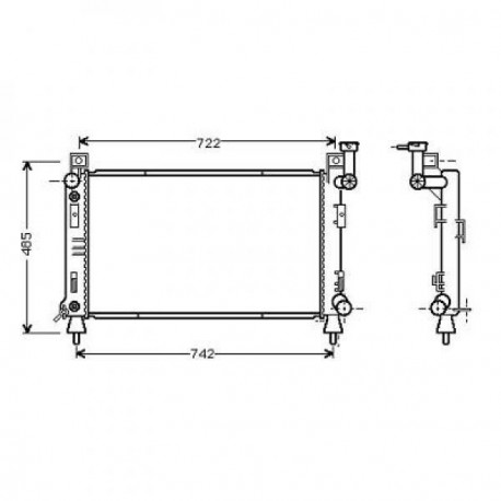  Radiateur Eau CHRYSLER VOYAGER. 2.5.3.0.3.3.3.8.M/A.+/-AC 