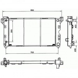  Radiateur Eau CHRYSLER VOYAGER. 3.3.3.8.M/A.+/-AC 